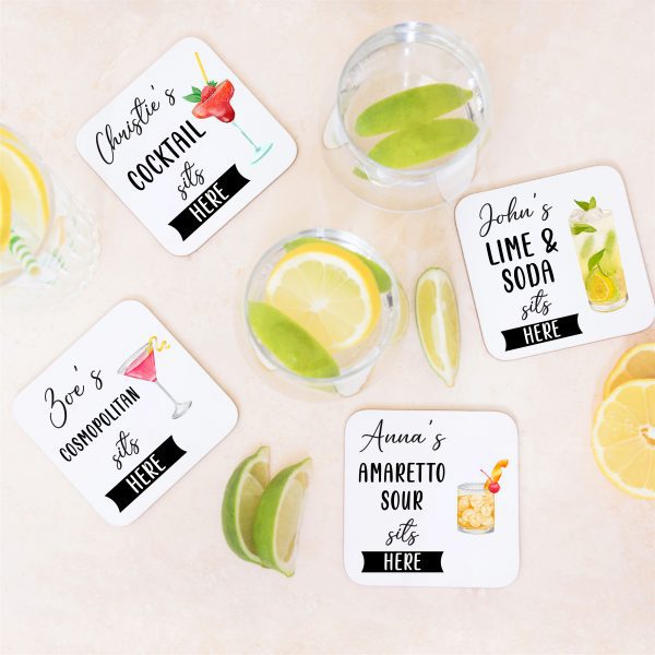 Personalised Name Drink Sits Here Coaster Mat - Image 10