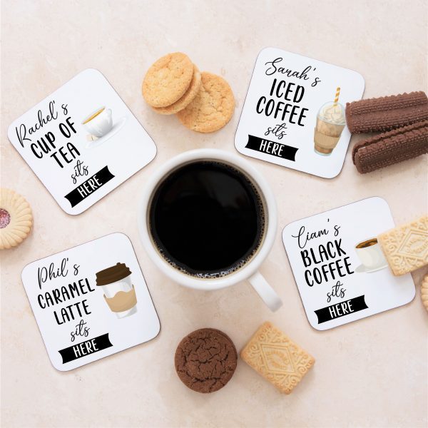 Personalised Name Drink Sits Here Coaster Mat - Image 2