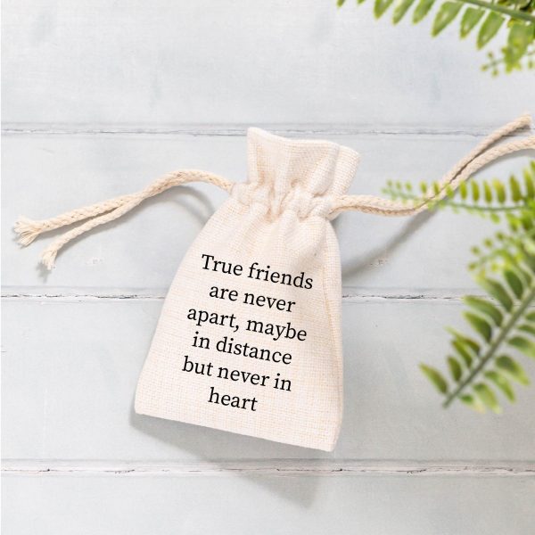Personalised Own Message Linen Style Drawstring Bag Pouch - Image 12