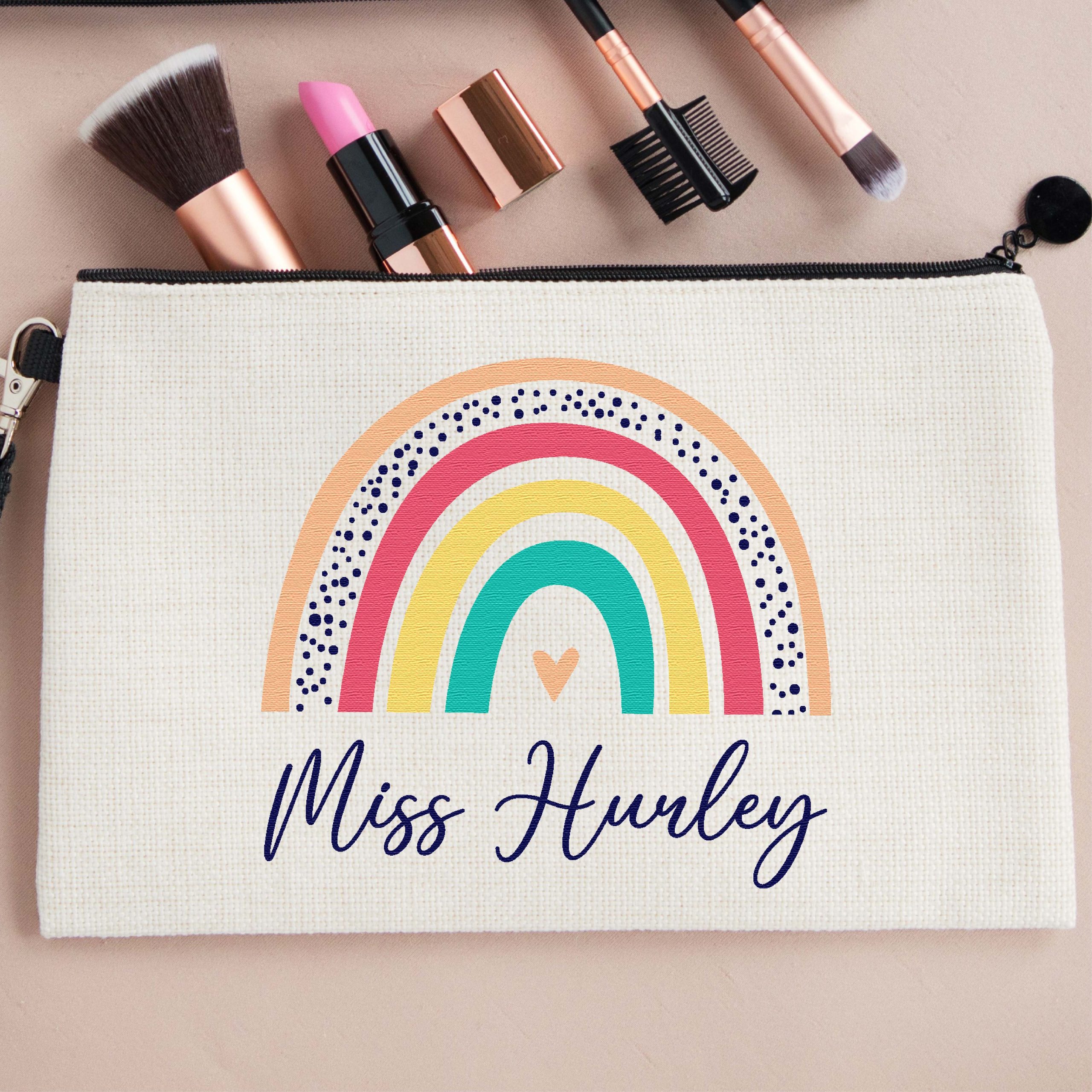 Personalised Teacher Linen Pencil Case - Teacher Appreciation Gift - Image 5