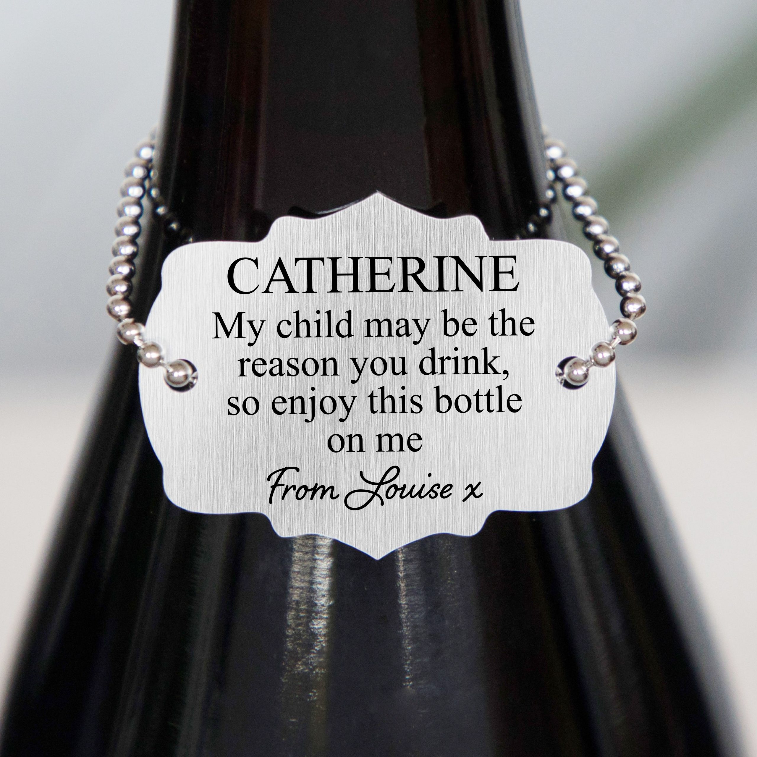 Personalised Teacher Reason You Drink Metal Bottle Tag - Teacher Appreciation Gift Tag - Image 4