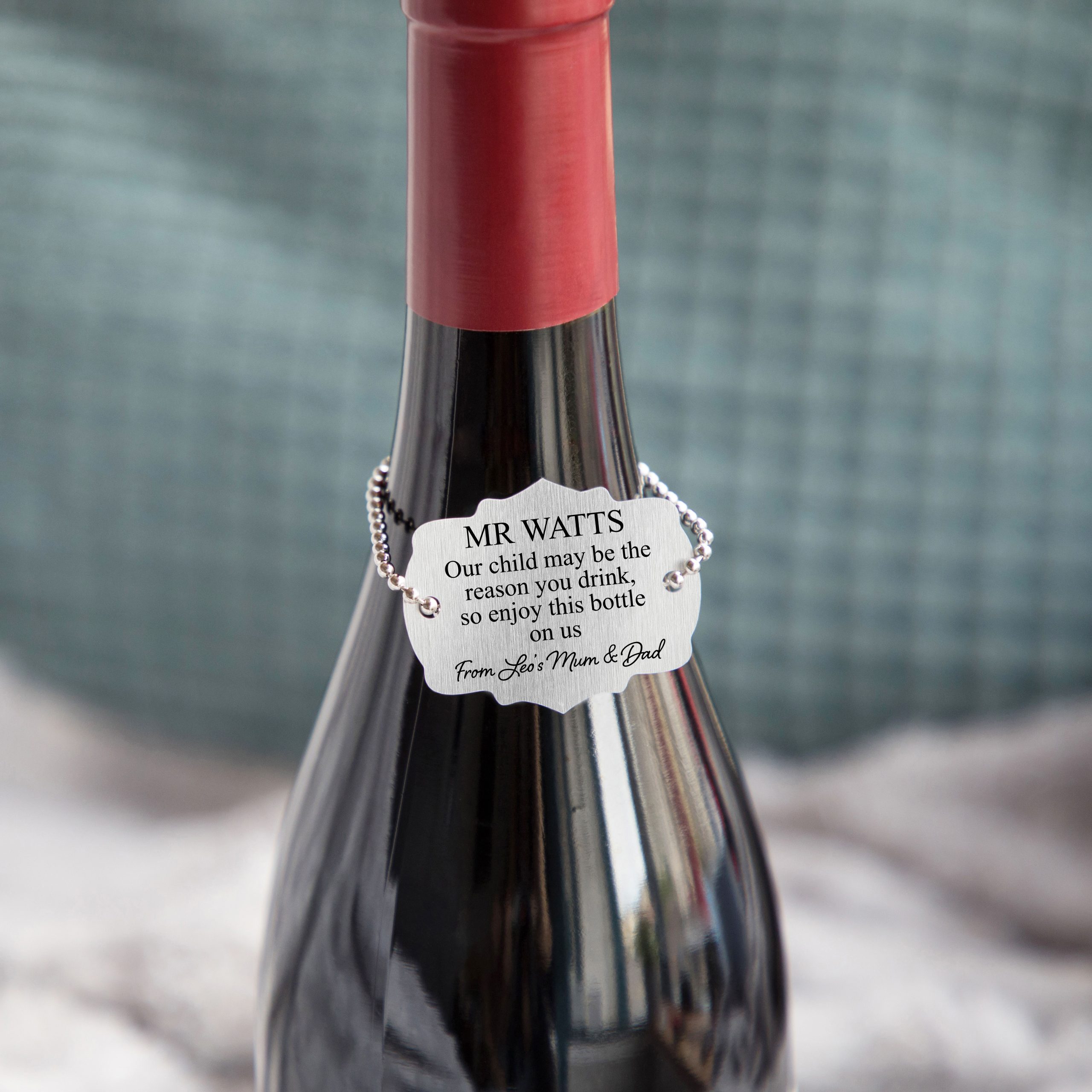 Personalised Teacher Reason You Drink Metal Bottle Tag - Teacher Appreciation Gift Tag - Image 5