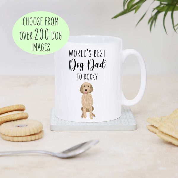 Personalised World's Best Dog Dad Ceramic Mug Cup - Image 2