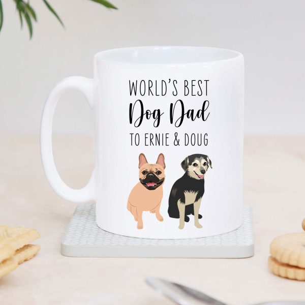Personalised World's Best Dog Dad Ceramic Mug Cup - Image 4