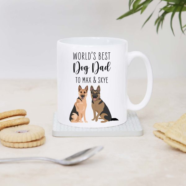 Personalised World's Best Dog Dad Ceramic Mug Cup - Image 3