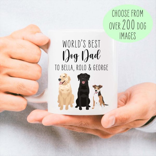 Personalised World's Best Dog Dad Ceramic Mug Cup