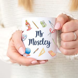 Personalised Teacher Stationery Ceramic Mug - Teacher Appreciation Gift