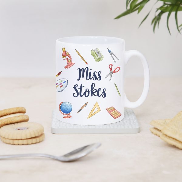 Personalised Teacher Stationery Ceramic Mug Cup - Image 2