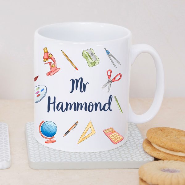 Personalised Teacher Stationery Ceramic Mug Cup - Image 4