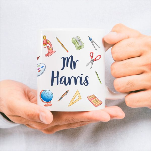 Personalised Teacher Stationery Ceramic Mug Cup - Image 5