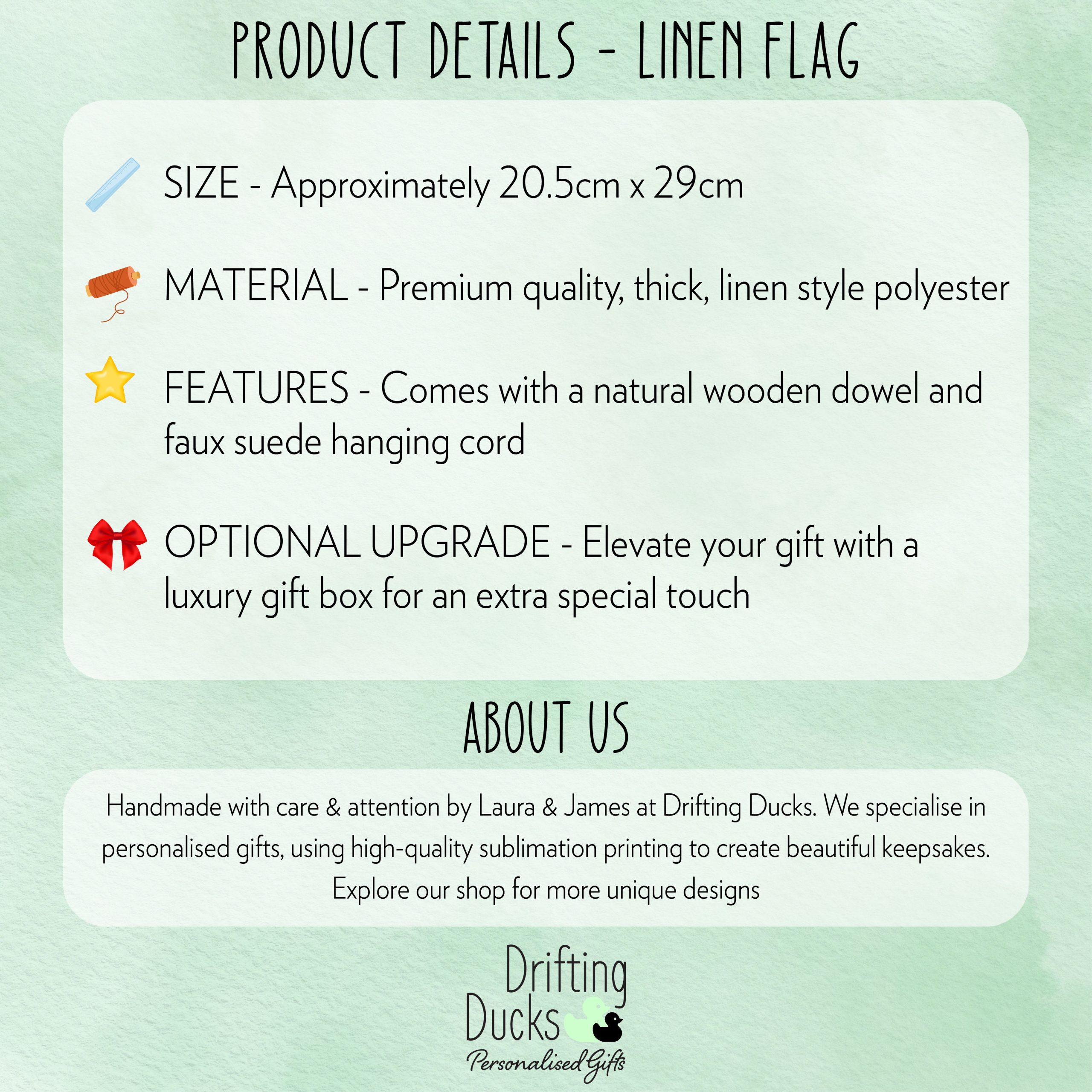 They Didn't Trust Me With The Rings Linen Flag - Page Boy or Flower Girl Sign - Image 4