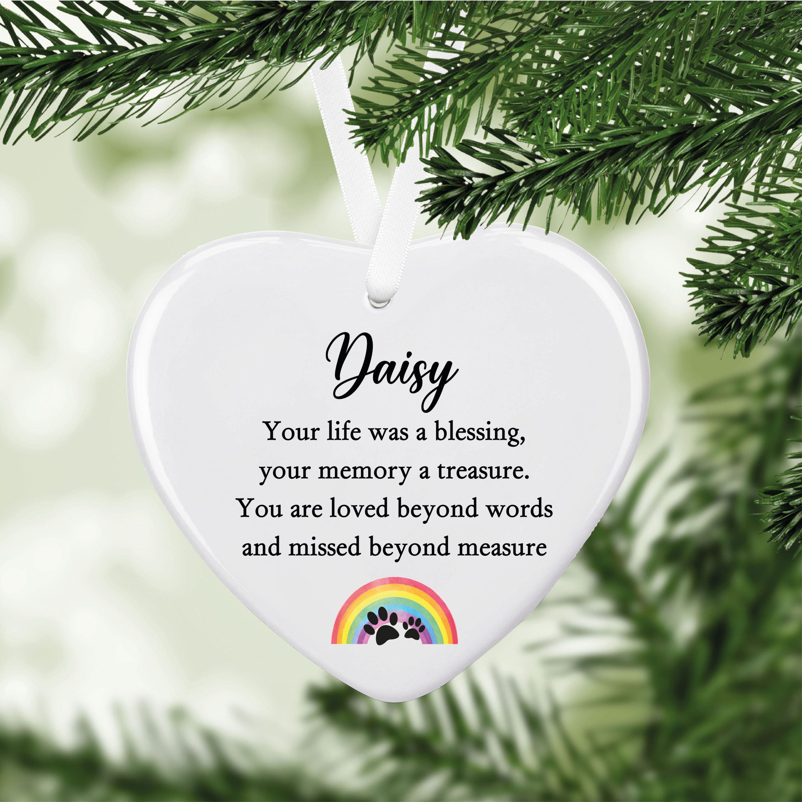 Personalised Dog Missed Ceramic Decoration - Remembrance Keepsake - Image 2