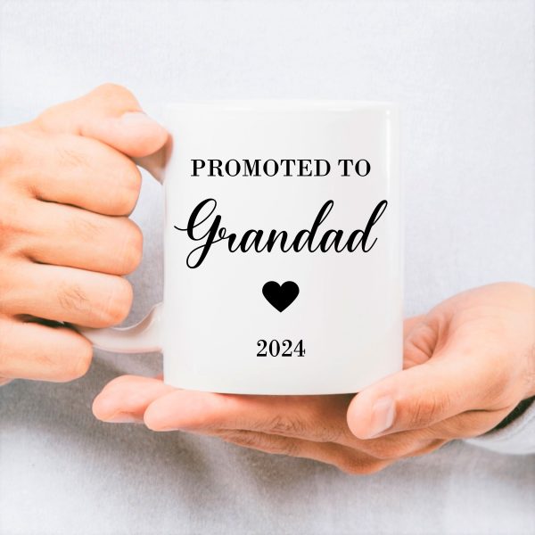 Personalised Promoted To Nanny & Grandad Pair Of Ceramic Mugs Cups - Image 6
