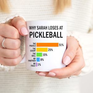 Personalised Why I Lose At Pickleball Ceramic Mug - Gift fot Pickleball Player