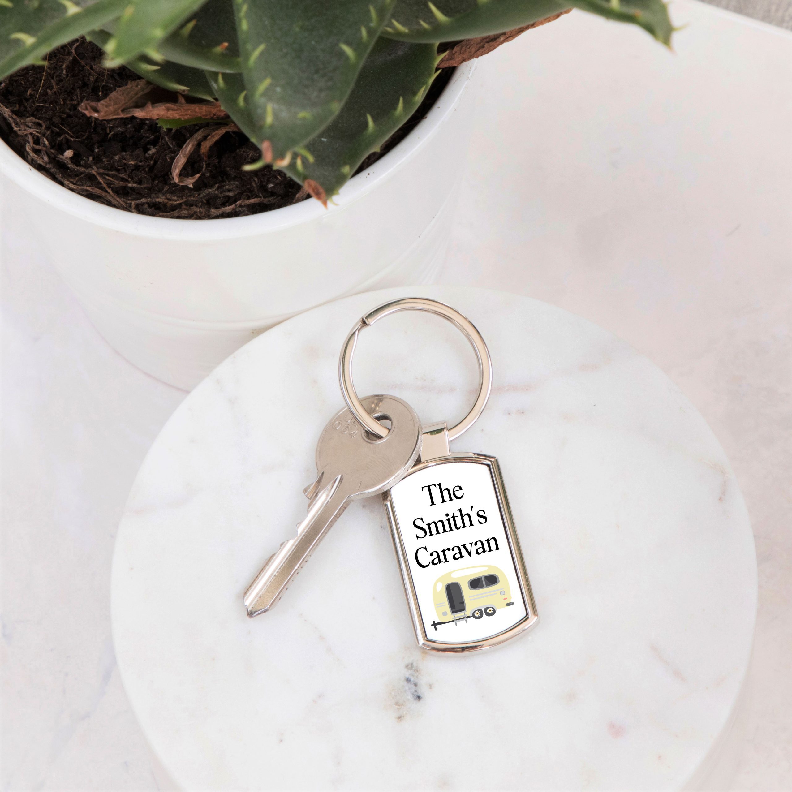 Personalised Caravan Keys Metal Keyring - Gift for Caravan Owner - Image 3
