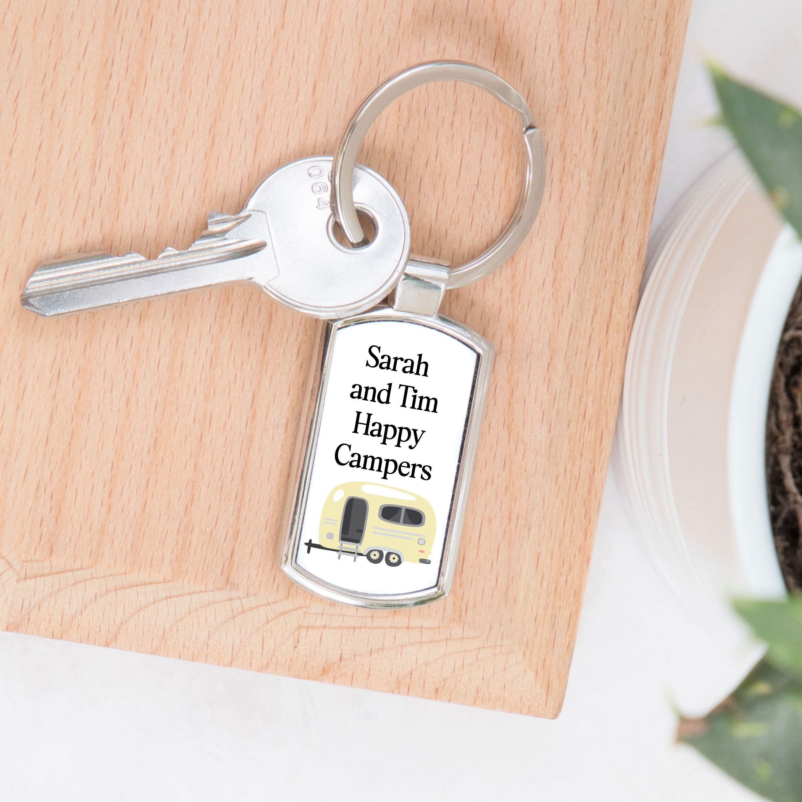 Personalised Caravan Keys Metal Keyring - Gift for Caravan Owner - Image 4