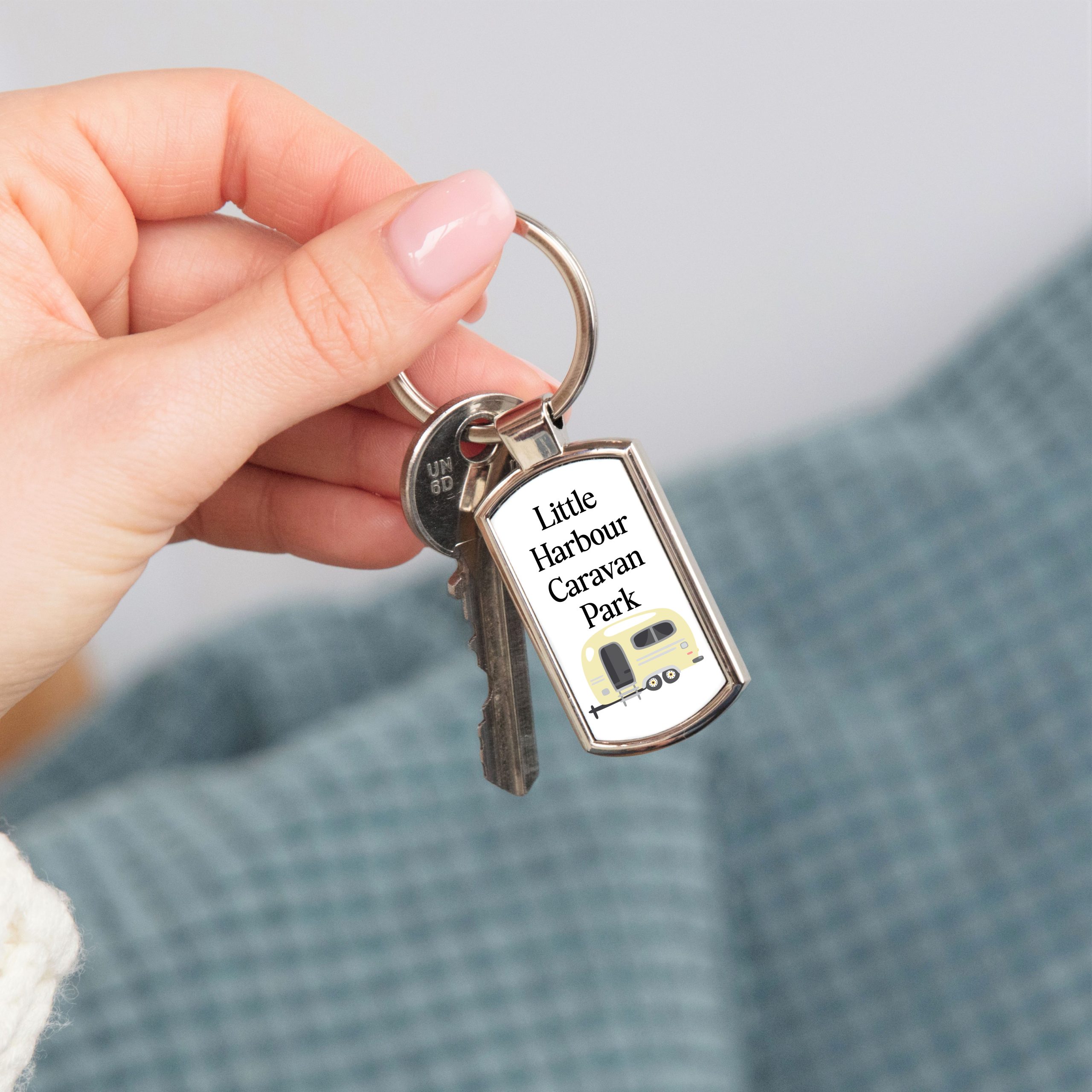 Personalised Caravan Keys Metal Keyring - Gift for Caravan Owner - Image 6