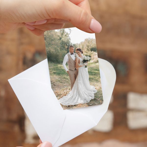 Personalised Double-Sided Photo Message Metal Wallet Card - Image 5