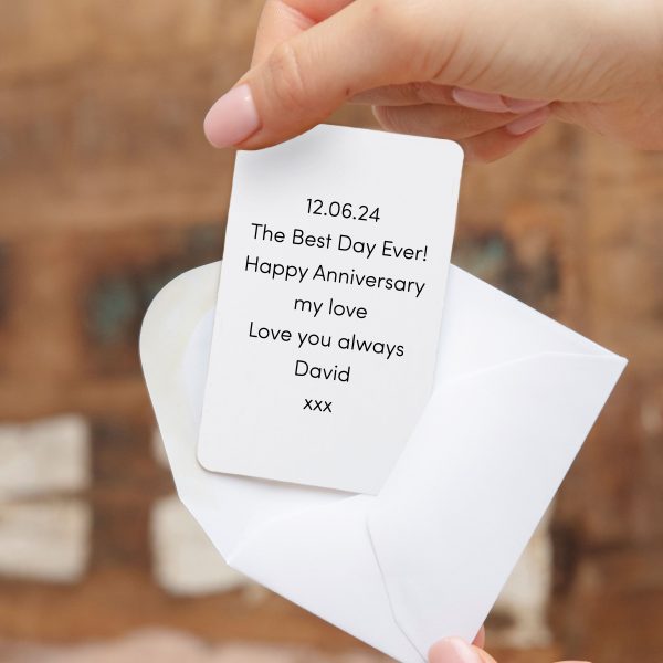 Personalised Double-Sided Photo Message Metal Wallet Card - Image 6