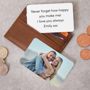 Personalised Double-Sided Photo Message Metal Wallet Card