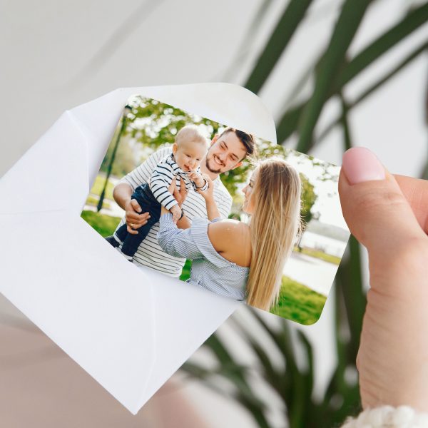 Personalised Double-Sided Photo Message Metal Wallet Card - Image 3