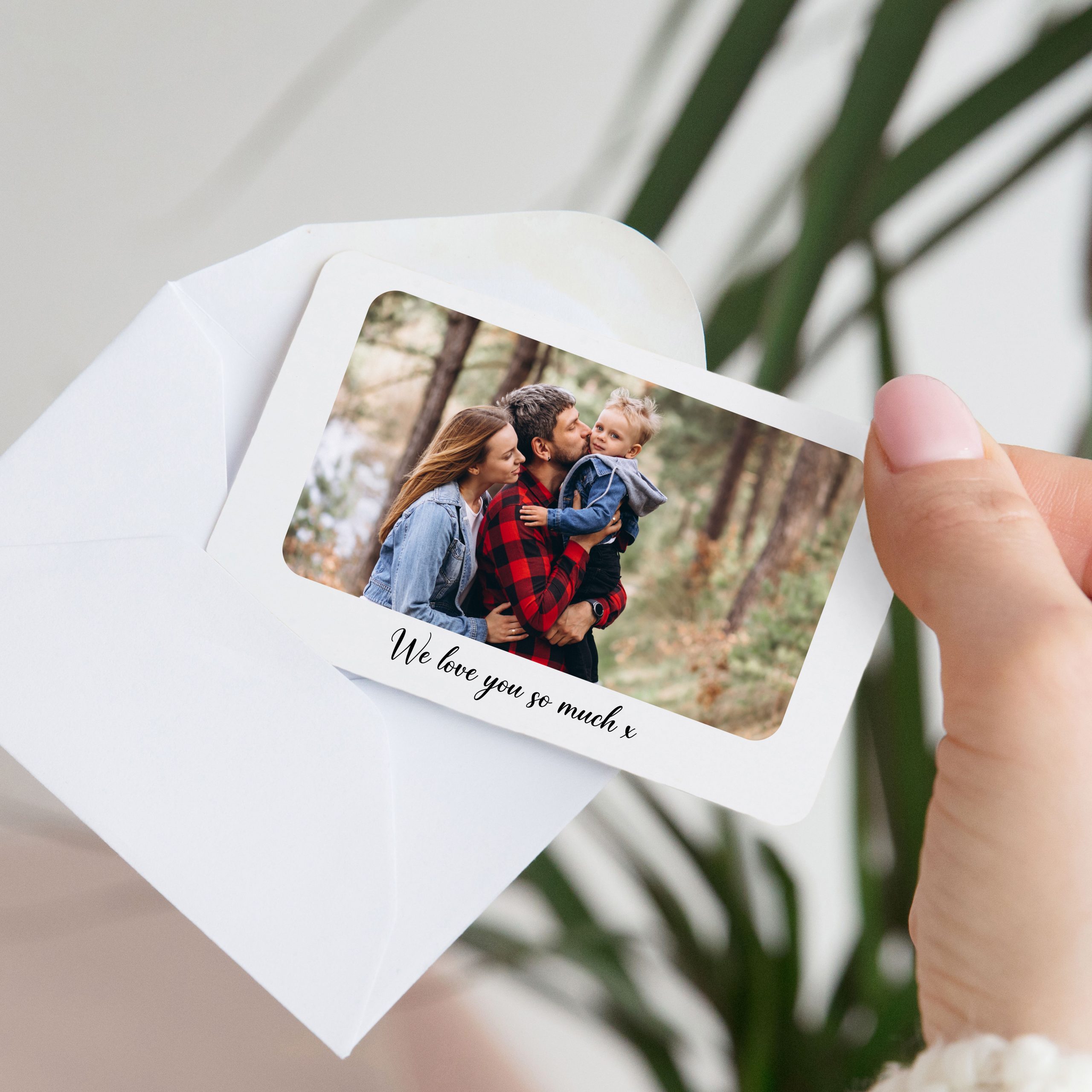 Personalised Photo Message Metal White Wallet Card - Image 4