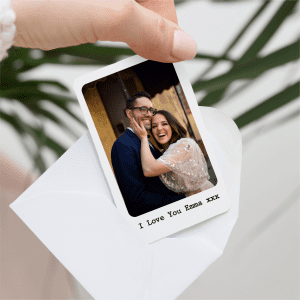 Personalised Photo Message Metal White Wallet Card
