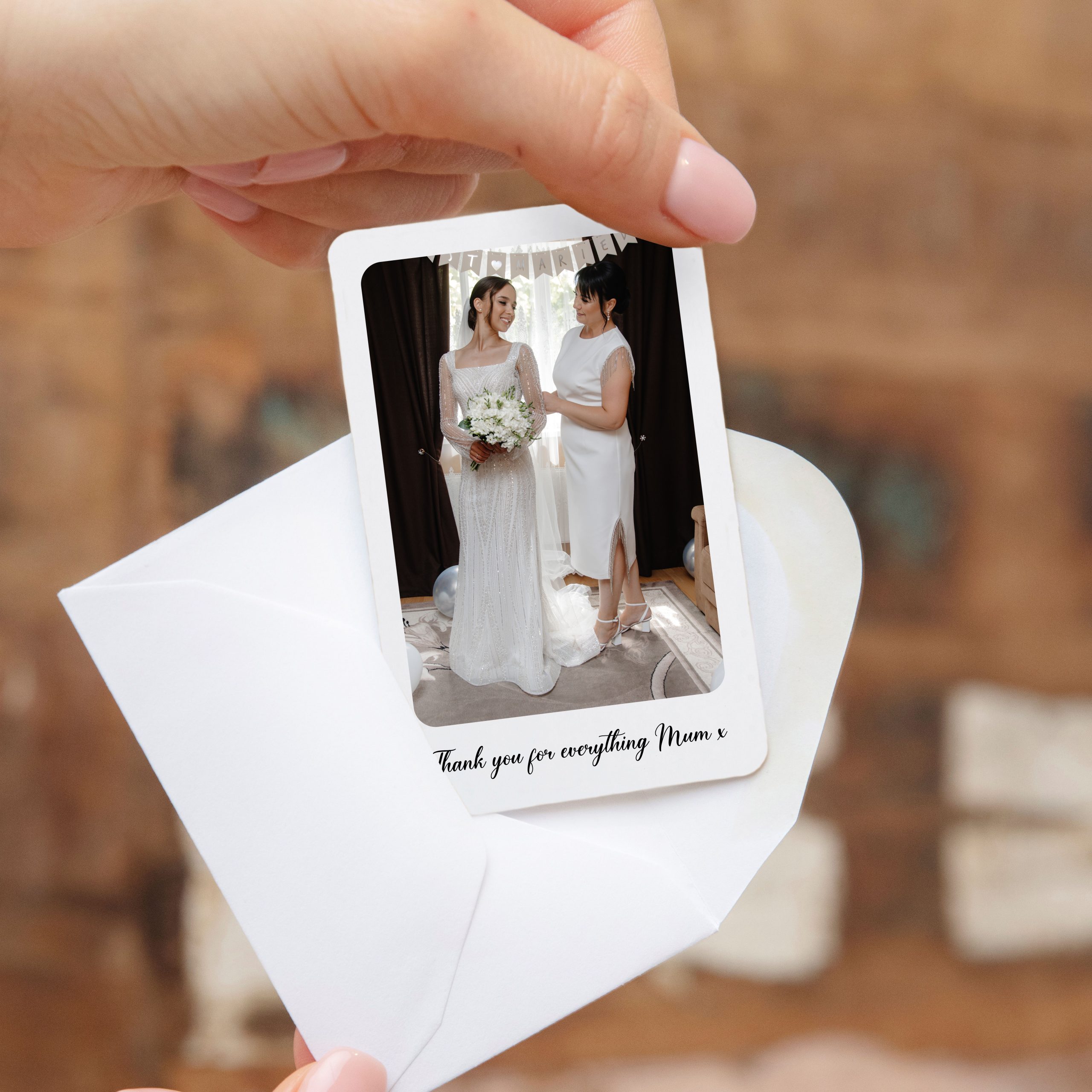Personalised Photo & Message Metal Wallet Card - Gift for Him or Her - Image 3