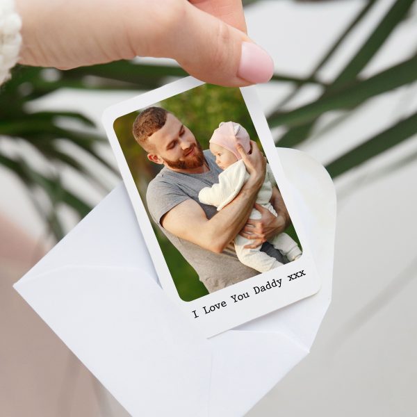 Personalised Photo Message Metal White Wallet Card