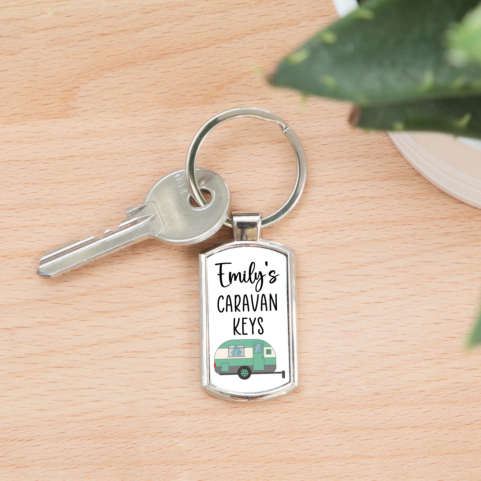 Personalised Caravan Keys Metal Keyring - Gift for Caravan Owner - Image 4