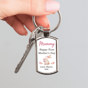 Personalised First Mother's Day Metal Keyring - Gift for Mummy