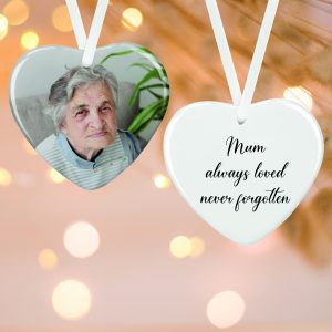 Personalised Photo & Message Ceramic Decoration - Gift for Him or Her