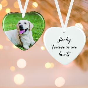 Personalised Photo & Message Ceramic Decoration - Gift for Him or Her