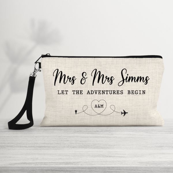 Personalised Adventures Honeymoon Linen Bag Pouch - Image 2