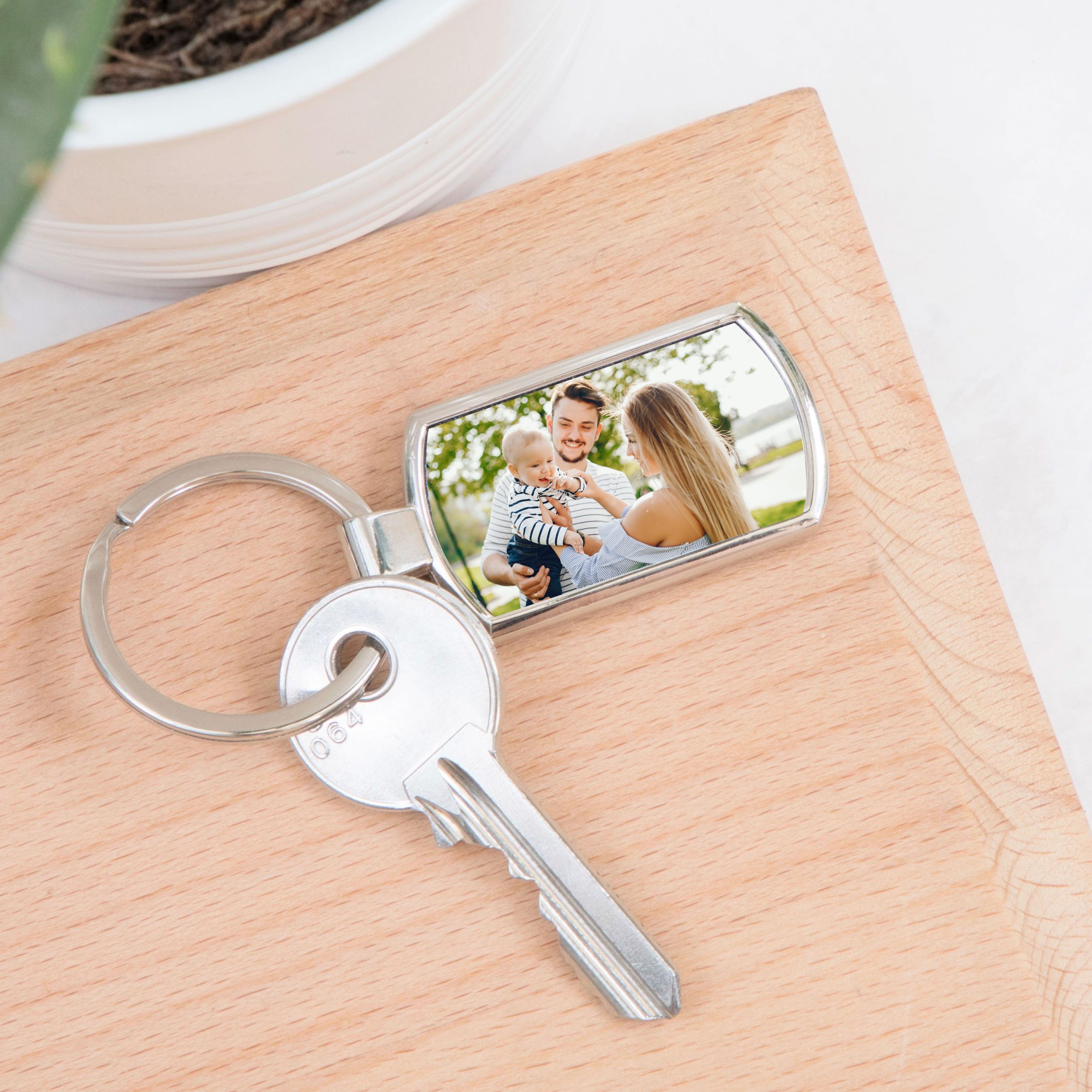 Personalised Photo Metal Keyring - Gift for Him or Her - Image 2