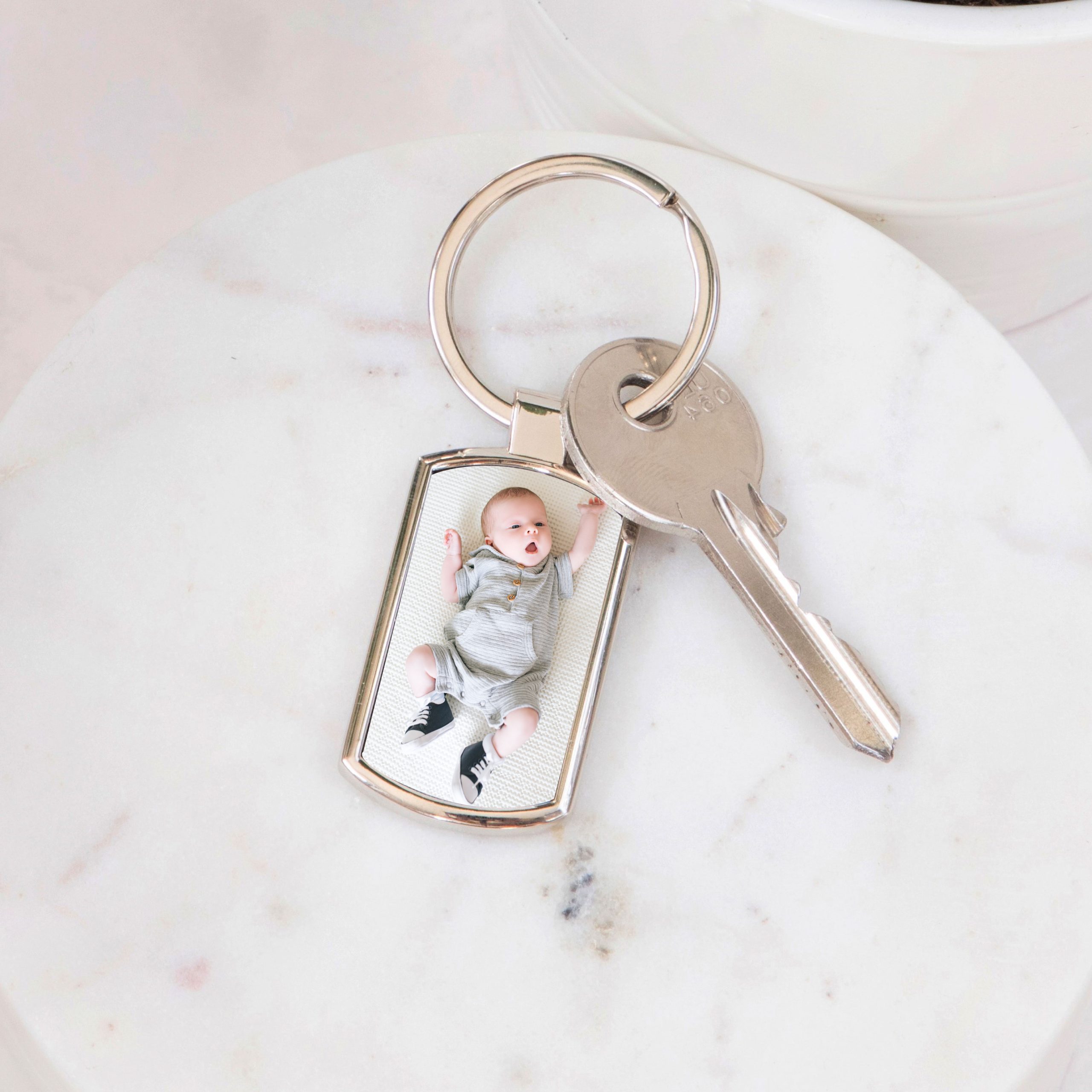Personalised Photo Metal Keyring - Gift for Him or Her - Image 3