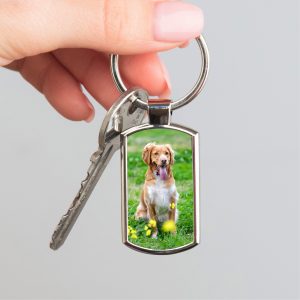 Personalised Photo Metal Keyring - Gift for Him or Her