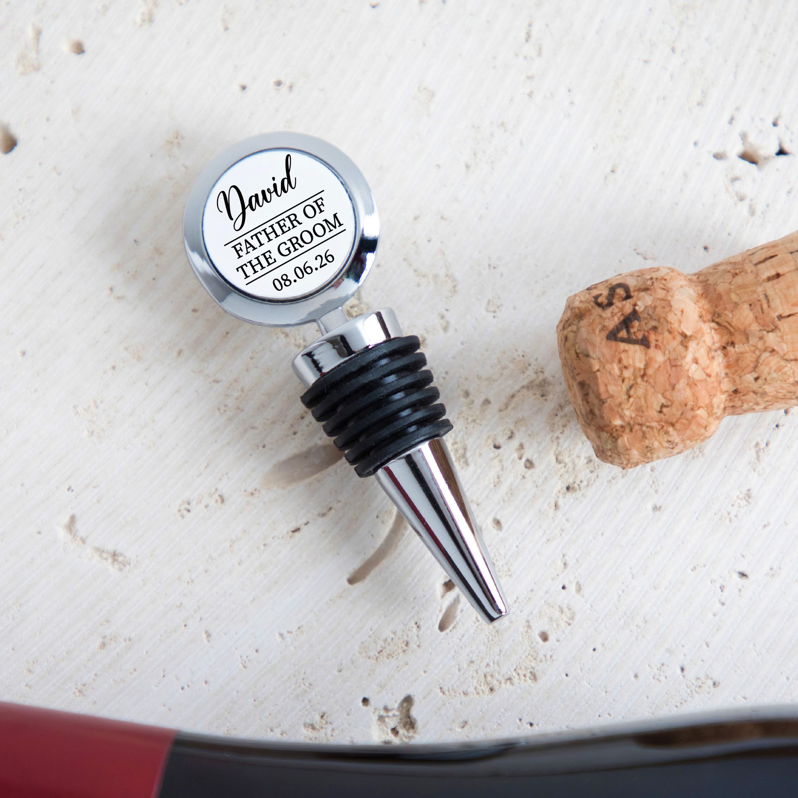 Personalised Bridal/Wedding Party Role Metal Bottle Stopper - Gift for Best Man or Bridesmaid - Image 7
