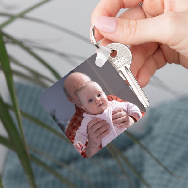 Personalised Double Sided Day You Became My Grandad Photo Plastic Keyring - Image 3