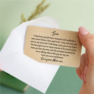 Personalised Son I Closed My Eyes Metal Wallet Card - Gift for Son