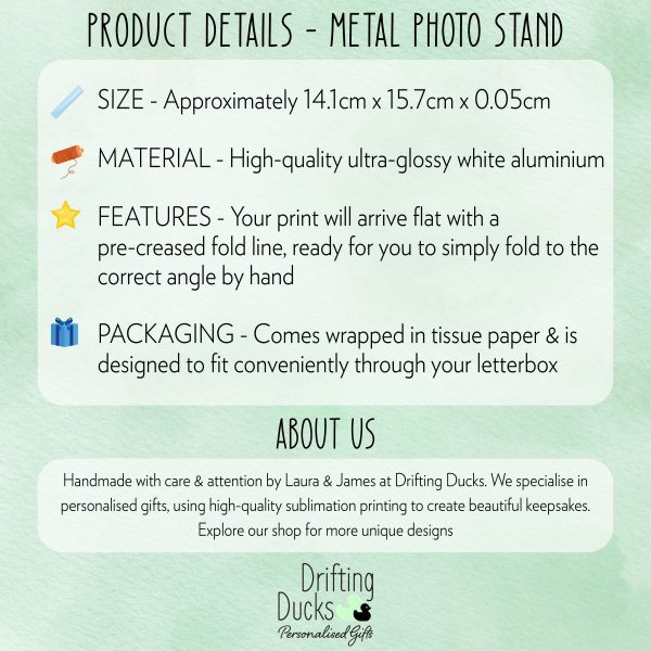 Personalised Family Memory Metal Photo Stand For Him - Image 4