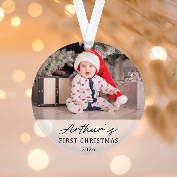 Personalised First Christmas Grandson Card | Handmade Keepsake Bauble Christmas Card - Image 8